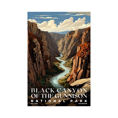 Black Canyon of the Gunnison National Park Poster, Travel Art, Office Poster, Home Decor | S7 - image1